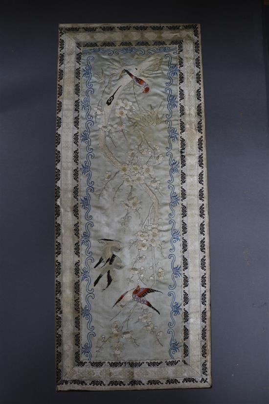 Six Chinese silkwork panels